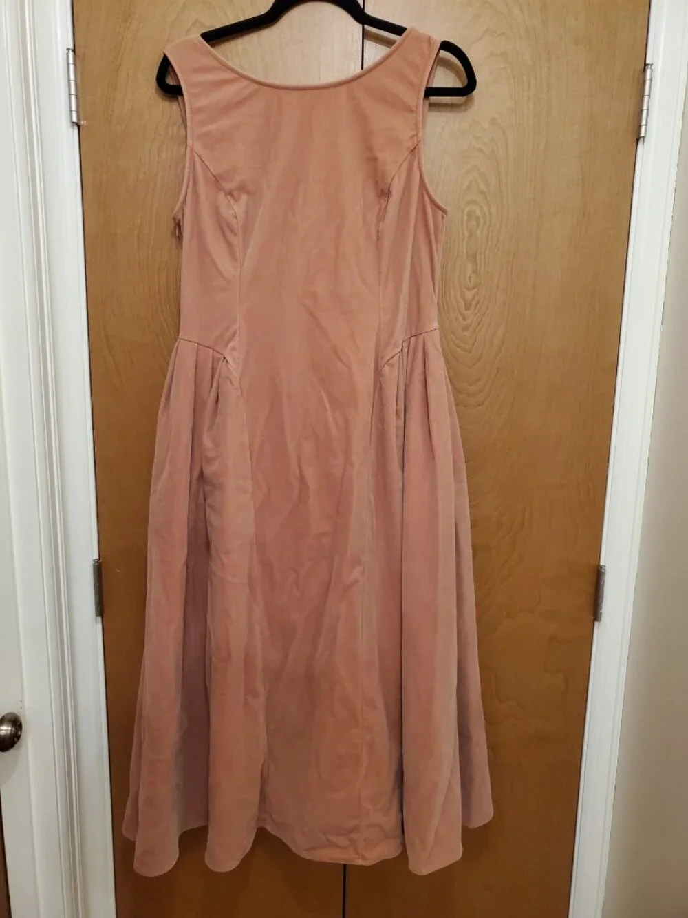 NWT Cider Boat Neck Velvet Bowknot Backless Midi Dress - Picture 3 of 6